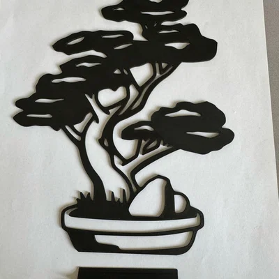 Mô hình trang trí cây Bonsai in 3D tinh tế cho bàn làm việc