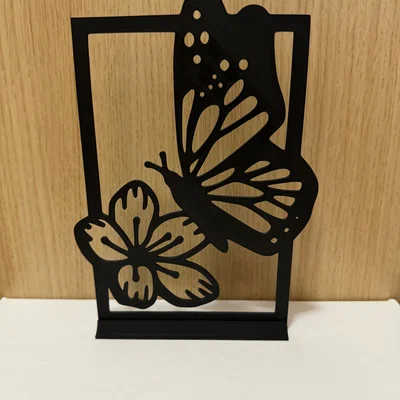 Mô hình trang trí 3D Bướm và Hoa để bàn tinh tế