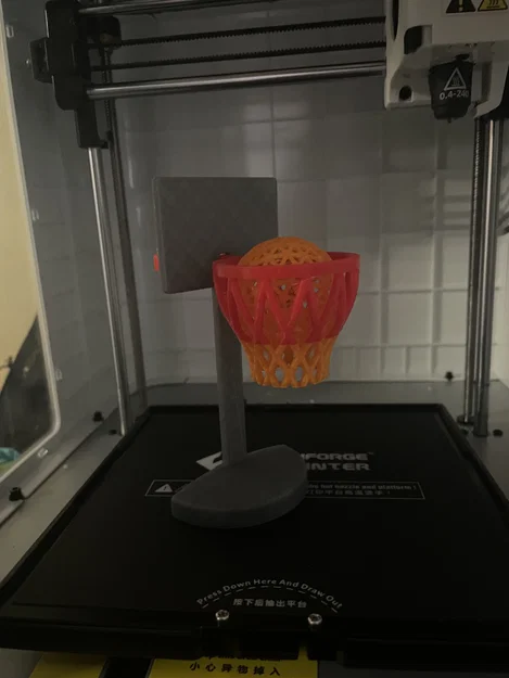 Mô hình rổ bóng rổ mini để bàn 3D (Tương thích bóng 40mm) - Image 2