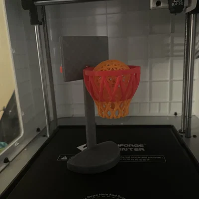 Mô hình rổ bóng rổ mini để bàn 3D (Tương thích bóng 40mm)