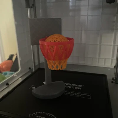 Mô hình rổ bóng rổ mini để bàn 3D (Tương thích bóng 40mm)