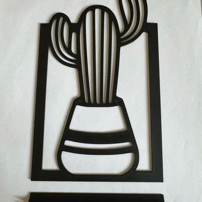 Mô hình trang trí cây xương rồng (Cactus) 3D tối giản để bàn