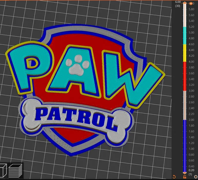 Logo Paw Patrol 3D Đẹp Mắt - Hướng Dẫn In Nhiều Màu Dễ Dàng - Image 2