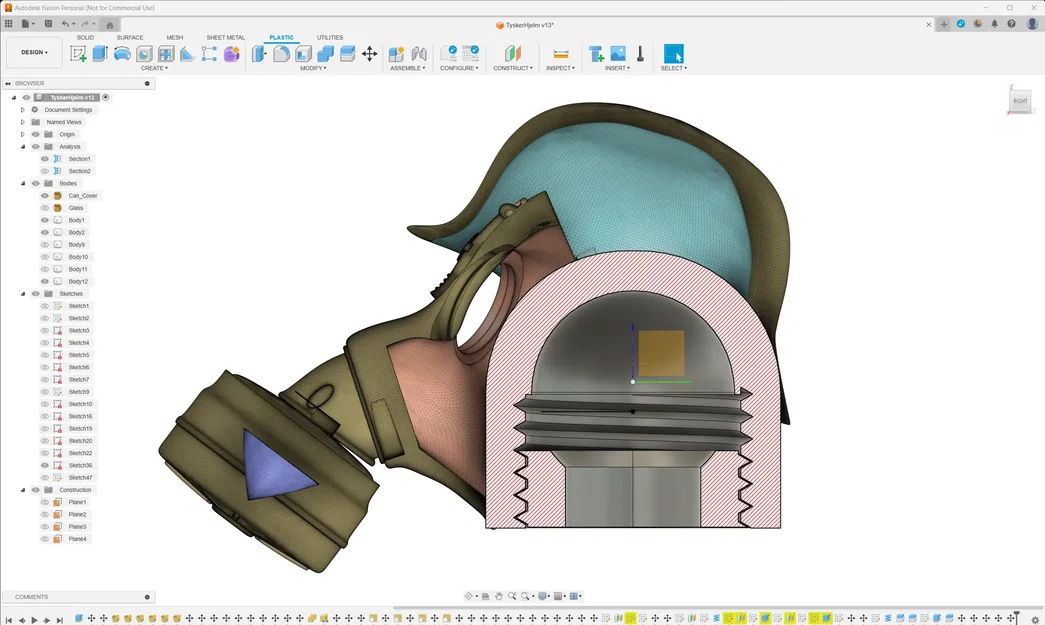 Mẫu in 3D nắp bảo vệ đầu kéo xe hình mũ lính Đức độc đáo - Image 1