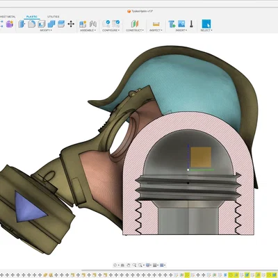 Mẫu in 3D nắp bảo vệ đầu kéo xe hình mũ lính Đức độc đáo