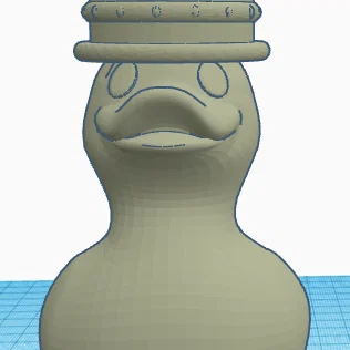Mô hình chú vịt đội vương miện 3D (Duck with crown) siêu đáng yêu