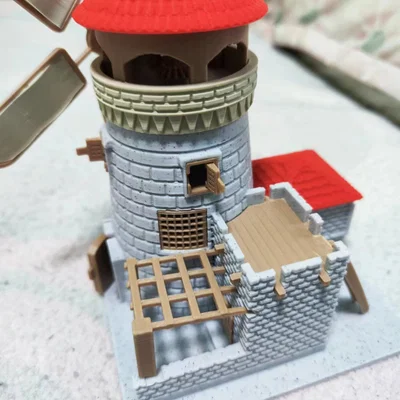 Mô hình cối xay gió 3D tuyệt đẹp - The Age of Empires Windmill