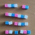 Hạt Cube Letter Beads (hạt chữ lập phương) lỗ 4mm cho vòng tay & dây giày - Thumbnail 1