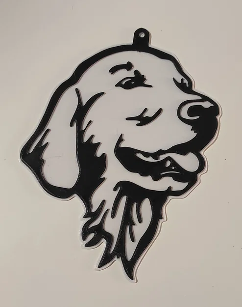 Mô hình tranh treo tường 3D hình chó Golden Retriever - Image 1