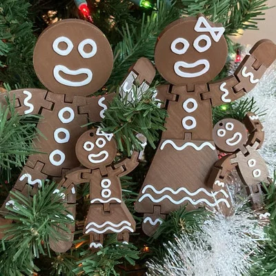 Mô hình người bánh gừng khớp nối linh hoạt cho Giáng sinh