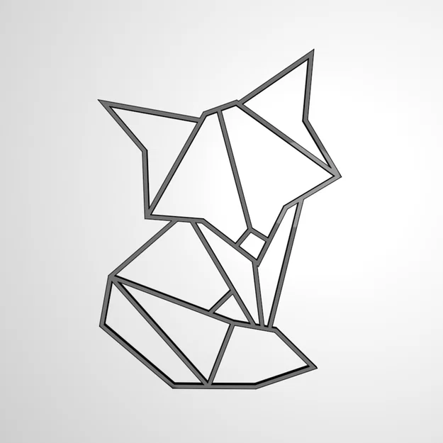 Mô hình chú cáo Little Fox trang trí phong cách Geometric cực đẹp - Image 1