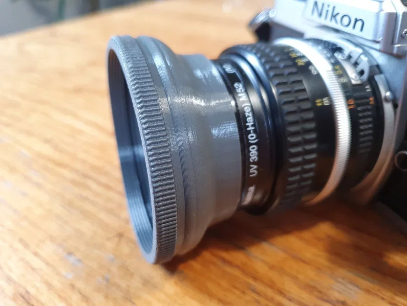 Lens hood 52mm gập gọn (foldable) in TPU - Image 1