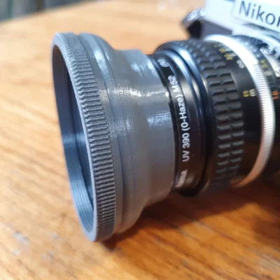 Lens hood 52mm gập gọn (foldable) in TPU