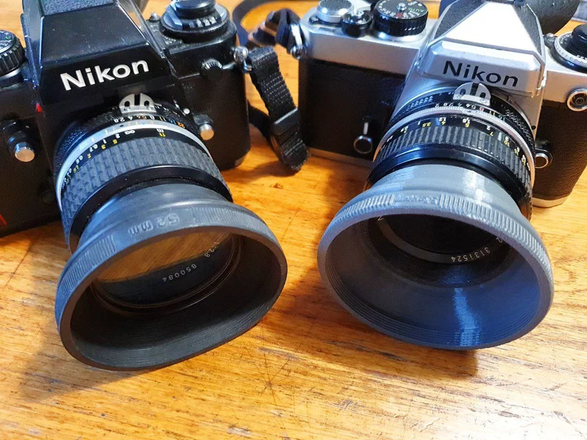 Lens hood 52mm gập gọn (foldable) in TPU - Image 2