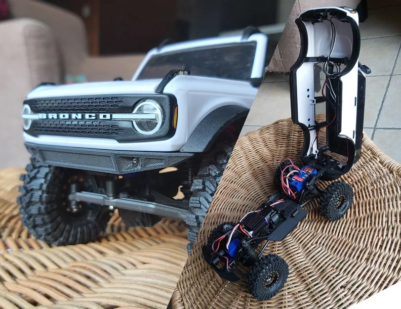 Bumper low profile TRX4M + Bumper Delete + Hinged Body mod (có file STEP) - Image 1