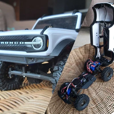 Bumper low profile TRX4M + Bumper Delete + Hinged Body mod (có file STEP)