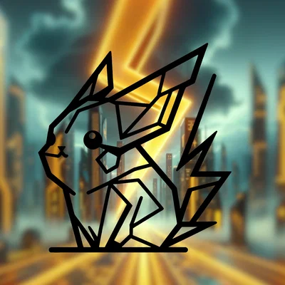 Pikachu Pokemon Geometric (Wallart) - Mẫu In 3D
