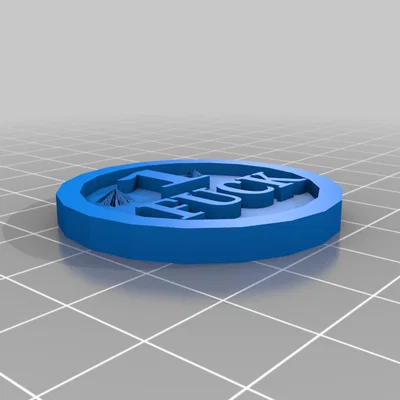 Đồng xu in 3D 1 FUCK độc đáo làm quà tặng hài hước