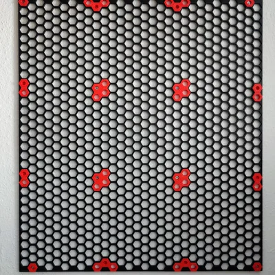 Tường Lưu Trữ Honeycomb Có Viền Thẳng (Honeycomb Storage Wall with Borders)