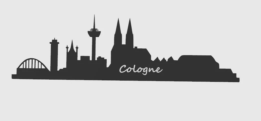 Mô hình trang trí tường đường chân trời Cologne (Cologne skyline) 3D - Image 3