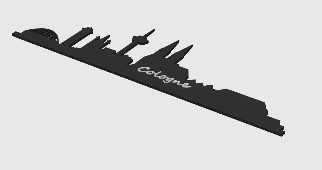 Mô hình trang trí tường đường chân trời Cologne (Cologne skyline) 3D - Image 4