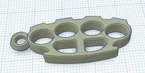 Móc khóa hình nắm đấm tay (Knuckles Keychain) in 3D độc đáo - Image 1