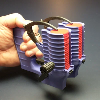 Súng Bắn Đĩa Gatling 2 Nòng (Double-Barrel Gatling Disc Shooter)