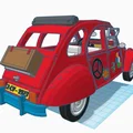 Mô hình xe cổ Citroën 2CV 1973 phiên bản Flower Power in 3D - Thumbnail 7