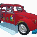 Mô hình xe cổ Citroën 2CV 1973 phiên bản Flower Power in 3D - Thumbnail 10