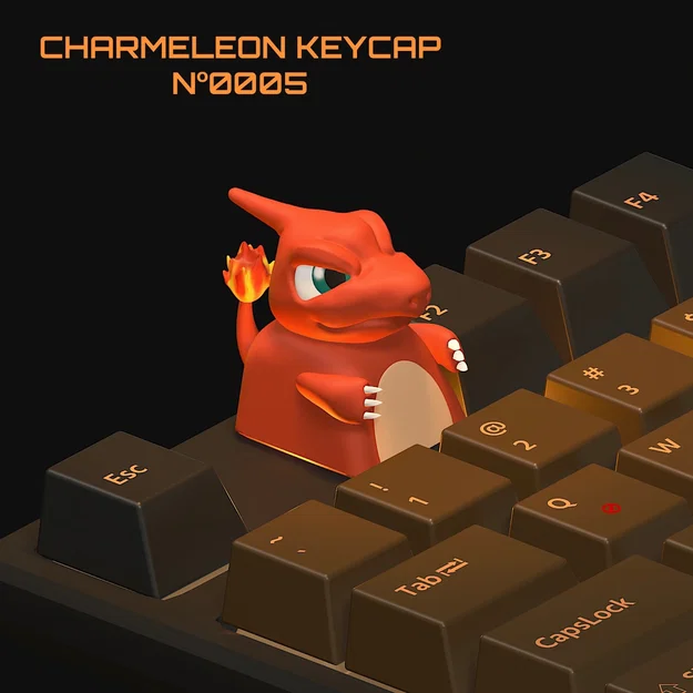Mẫu in 3D Keycap Charmeleon độc đáo cho bàn phím cơ - Image 1