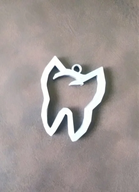 Mô hình 3D móc khóa hình chiếc răng tinh nghịch độc đáo - Image 1