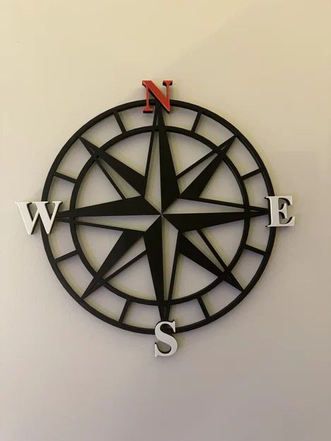 Mô hình trang trí treo tường 3D Large Compass Rose cực đẹp - Image 1