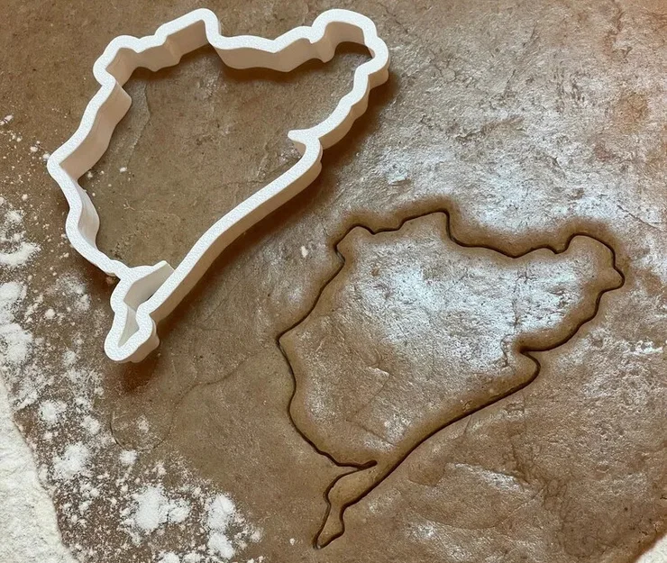 Bộ 7 khuôn cắt bánh quy đường đua – gồm Nordschleife, Silverstone,... - Image 1