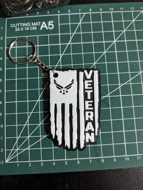 Móc khóa in 3D Air Force Veteran ý nghĩa cho cựu chiến binh - Image 1