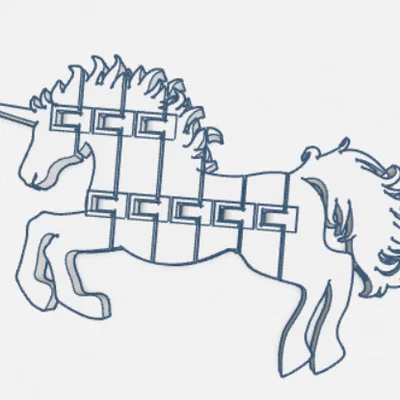 Mô hình in 3D kỳ lân linh hoạt (Flexi Unicorn) cực kỳ đáng yêu