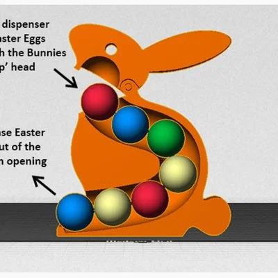 Mô hình thỏ đựng trứng Easter 3D (Egg Dispenser) cực dễ thương