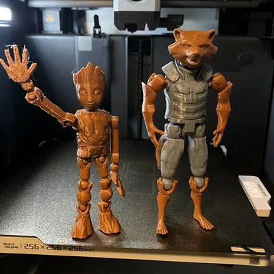 Mô hình Rocket Raccoon khớp nối in 3D sống động