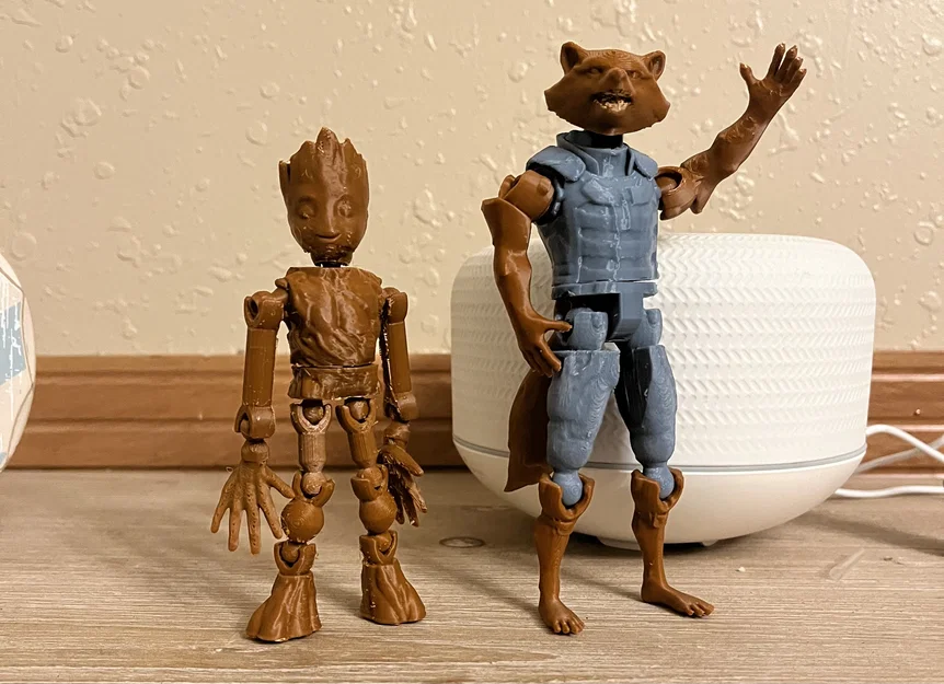 Mô hình Rocket Raccoon khớp nối in 3D sống động - Image 3