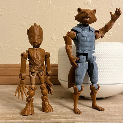 Mô hình Rocket Raccoon khớp nối in 3D sống động