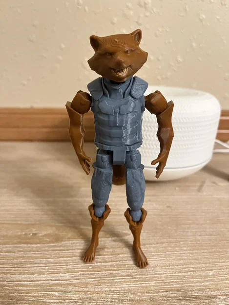 Mô hình Rocket Raccoon khớp nối in 3D sống động - Image 4