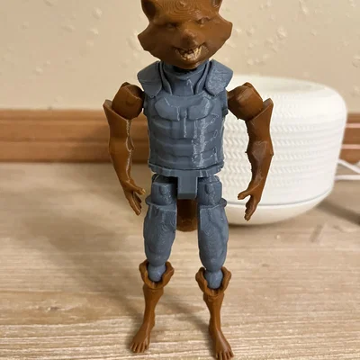 Mô hình Rocket Raccoon khớp nối in 3D sống động