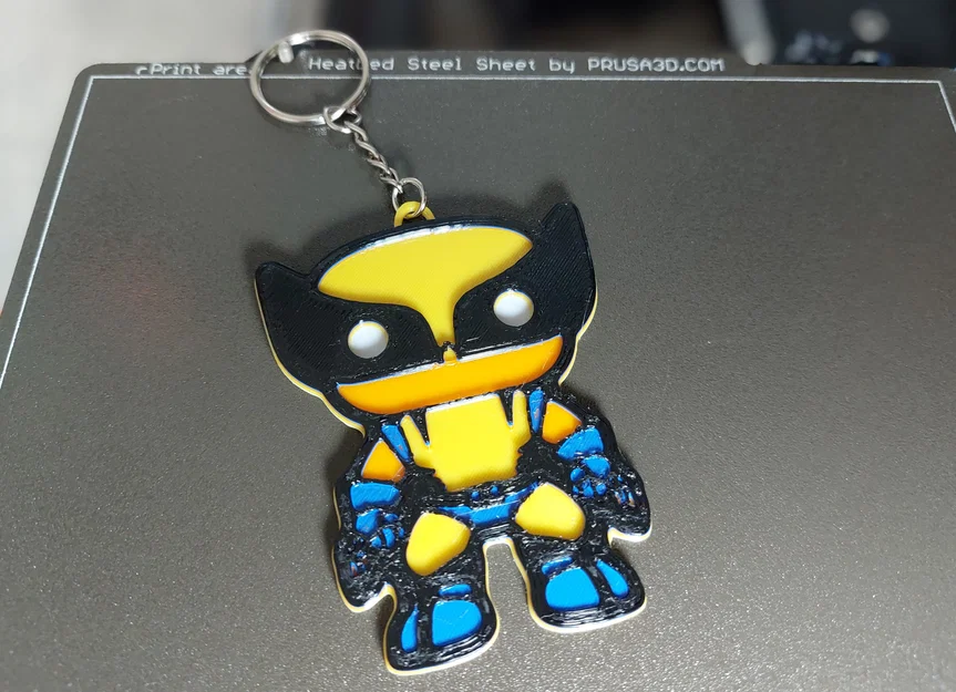 Móc khóa Wolverine Chibi 5 màu in NON MMU - Image 1