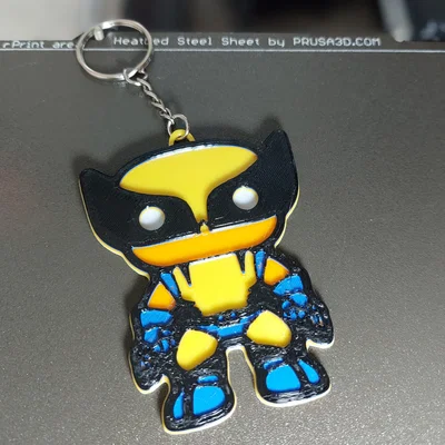 Móc khóa Wolverine Chibi 5 màu in NON MMU