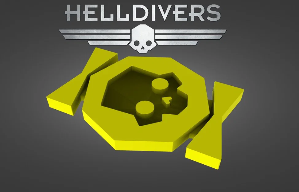 Mô hình 3D Huy chương Helldivers 2 - Biểu tượng chiến binh tự do - Image 1