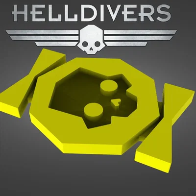 Mô hình 3D Huy chương Helldivers 2 - Biểu tượng chiến binh tự do