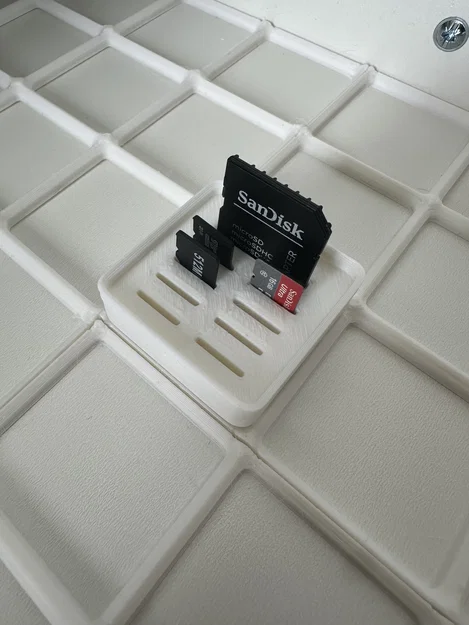 Khay đựng thẻ nhớ Micro SD chuẩn Gridfinity 1x1 gọn gàng - Image 2