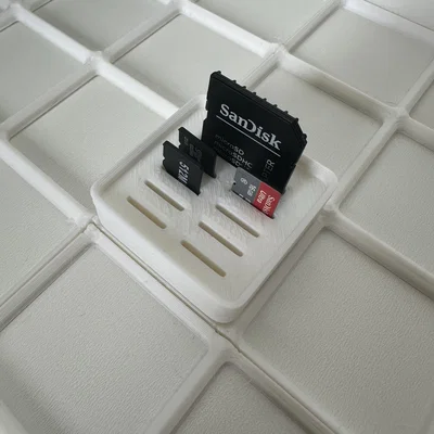 Khay đựng thẻ nhớ Micro SD chuẩn Gridfinity 1x1 gọn gàng