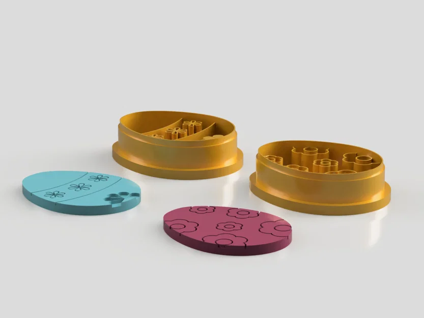 Bộ Cutter Bông Hoa Trứng Phục Sinh Làm Bông Tai Polymer (STL) - Image 2