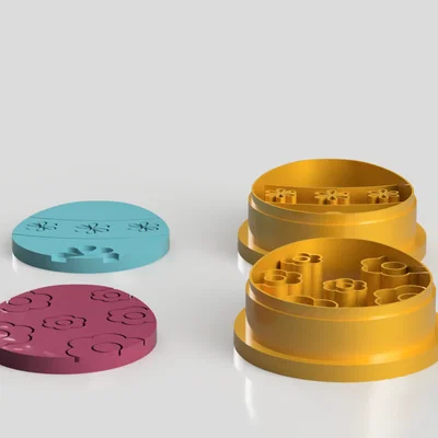 Bộ Cutter Bông Hoa Trứng Phục Sinh Làm Bông Tai Polymer (STL)