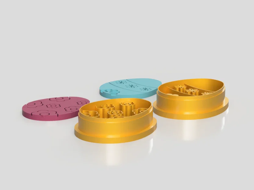 Bộ Cutter Bông Hoa Trứng Phục Sinh Làm Bông Tai Polymer (STL) - Image 5